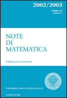 Note di Matematica